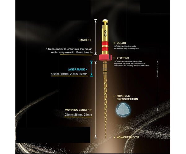 Blu B Flex Gold Rotary Files 25 mm