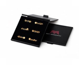 Matt Ortho Round Base Eyelet Golden Chain