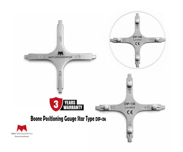 Matt Ortho Boone positioning Guage Star Type 𝗗𝗜𝗣-𝟭𝟯𝟲