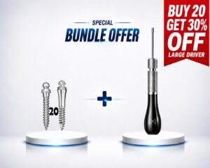 Matt Ortho 20 Screws + Large-grip driver
