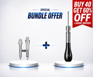 Matt Ortho 𝟰𝟬 Screws + Large-grip driver