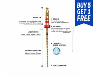 Blu B Flex Gold Rotary Files 25 mm