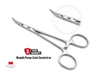 Matt Ortho Mosquito Forceps 12.5cm Curved 𝗗𝗜𝗣-𝗡𝟭𝟯