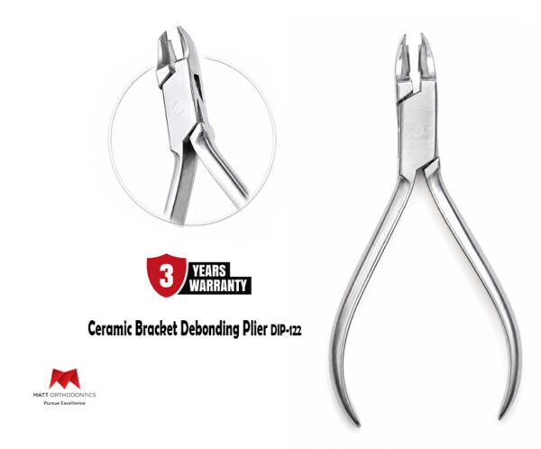 Matt Ortho Ceramic Bracket (Sushi) Debonding Plier 𝗗𝗜𝗣-𝟭𝟮𝟮