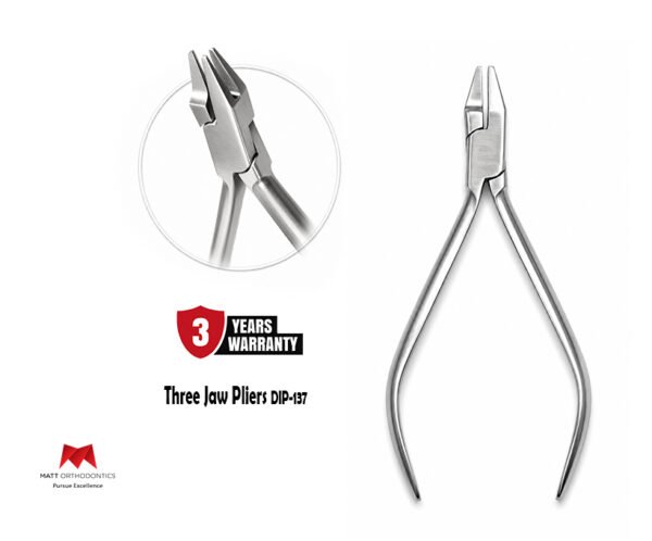 Matt Ortho Three Jaw Pliers 12.5cm 𝗗𝗜𝗣-𝟭𝟯𝟳